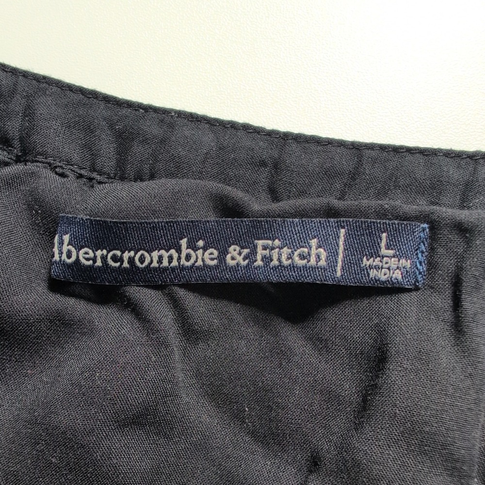 Abercrombie & Fitch Black Clip Dot Long Sleeve V-Neck Bodysuit Large - Picture 5 of 9